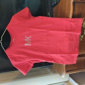 Michael Kors red bling tee shirt listed medium
